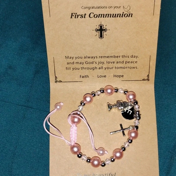 Letter E cross bracelet first‎ communion - Picture 5 of 5